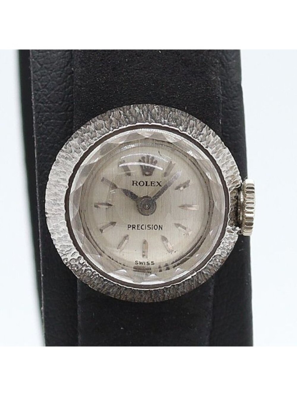 Rolex Precision Manual Wind 18k 750 Silver Dial Watch